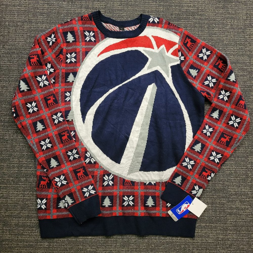 NWT NBA Washington Wizards Christmas Sweater XL